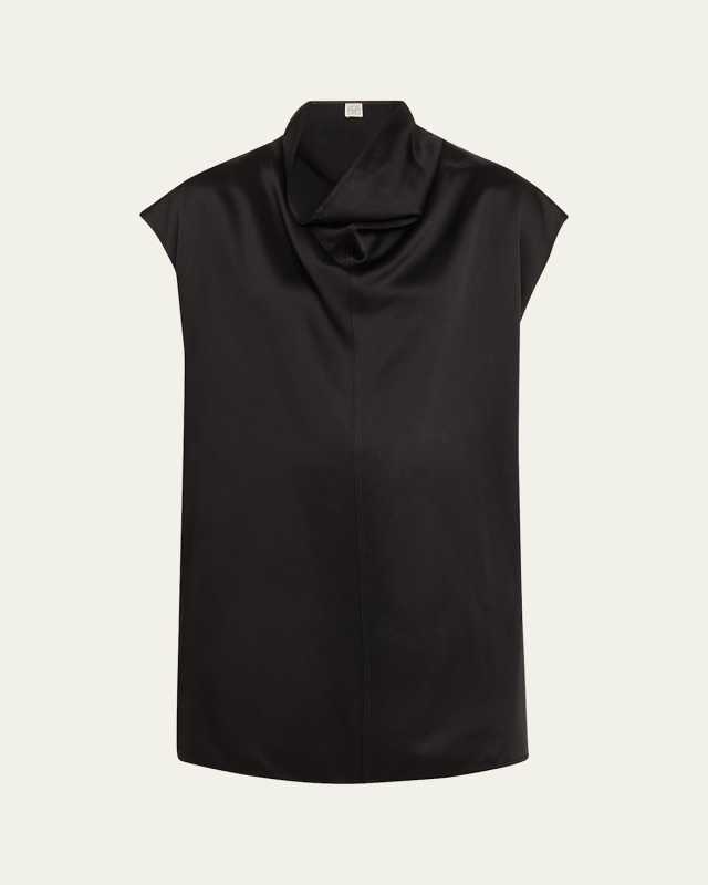 Sleeveless Funnel Neck Top